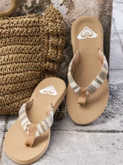 Roxy Slippers*Porto Raffia - Teenslippers Voor Dames Fall Leaf Multi