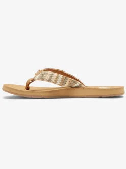 Roxy Slippers*Porto Raffia - Teenslippers Voor Dames Fall Leaf Multi