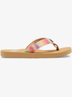 Roxy Schoenen*Porto Raffia - Teenslippers Voor Meisjes Pink/Raspberry