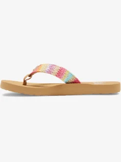 Roxy Schoenen*Porto Raffia - Teenslippers Voor Meisjes Pink/Raspberry