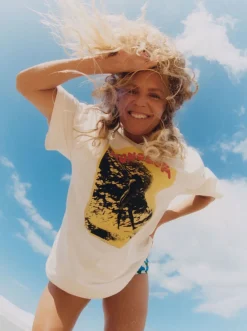 Roxy T-Shirts & Tops*Poster - Oversized T-Shirt Voor Dames Undyed
