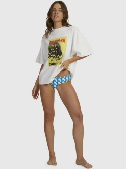 Roxy T-Shirts & Tops*Poster - Oversized T-Shirt Voor Dames Undyed