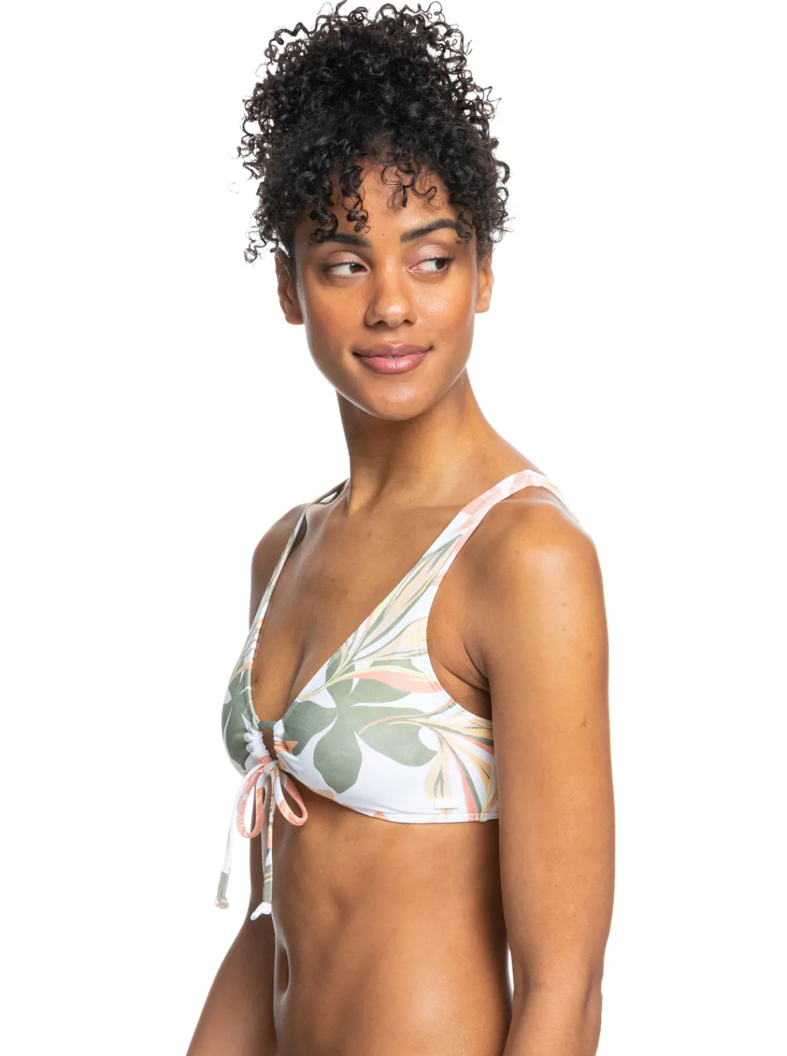 Roxy Bikini Tops*Printed Beach Classics - Bralette Bikinitop Voor Dames Bright White Subtly Salty Flat