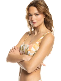 Roxy Bikini Tops*Printed Beach Classics - Bikinitop Met Beugels Cupmaat D Voor Dames Bright White Subtly Salty Flat
