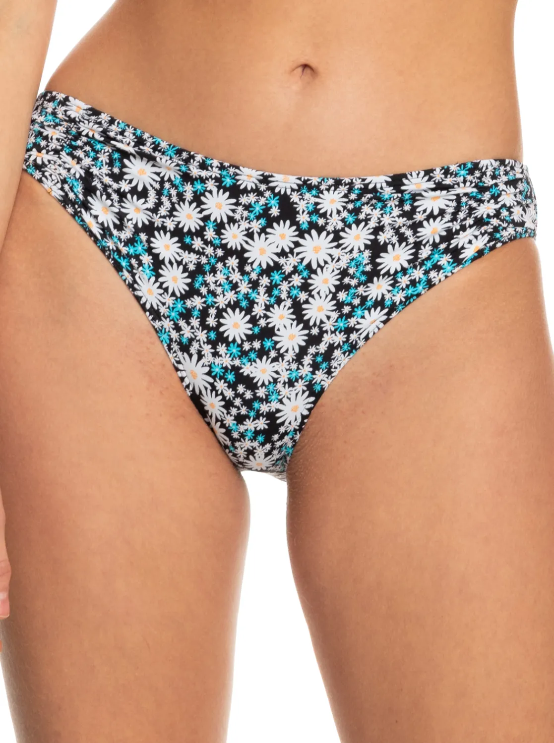 Roxy Bikini Bottoms*Printed Beach Classics - Cheeky Bikini Bottoms For Women Anthracite Cute Daisies
