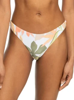 Roxy Bikini Bottoms*Printed Beach Classics - Cheeky Bikinibroekje Voor Dames Bright White Subtly Salty Flat