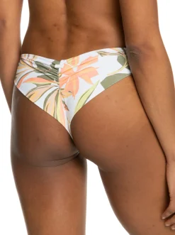 Roxy Bikini Bottoms*Printed Beach Classics - Cheeky Bikinibroekje Voor Dames Bright White Subtly Salty Flat