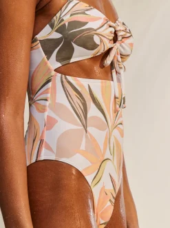 Roxy Monokini'S*Printed Beach Classics - Eendelig Badpak Voor Dames Bright White Subtly Salty Flat