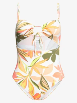 Roxy Monokini'S*Printed Beach Classics - Eendelig Badpak Voor Dames Bright White Subtly Salty Flat