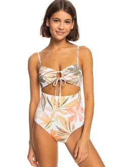 Roxy Monokini'S*Printed Beach Classics - Eendelig Badpak Voor Dames Bright White Subtly Salty Flat