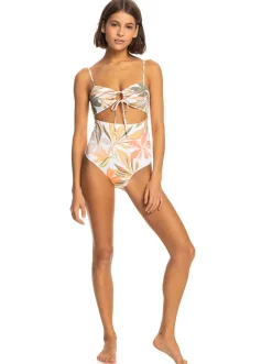 Roxy Monokini'S*Printed Beach Classics - Eendelig Badpak Voor Dames Bright White Subtly Salty Flat