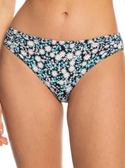 Roxy Bikini Bottoms*Printed Beach Classics - Hipster Bikini Bottoms For Women Anthracite Cute Daisies