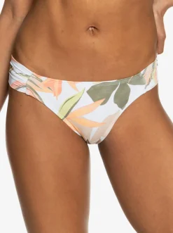 Roxy Bikini Bottoms*Printed Beach Classics - Medium Bikinibroekje Voor Dames Bright White Subtly Salty Flat