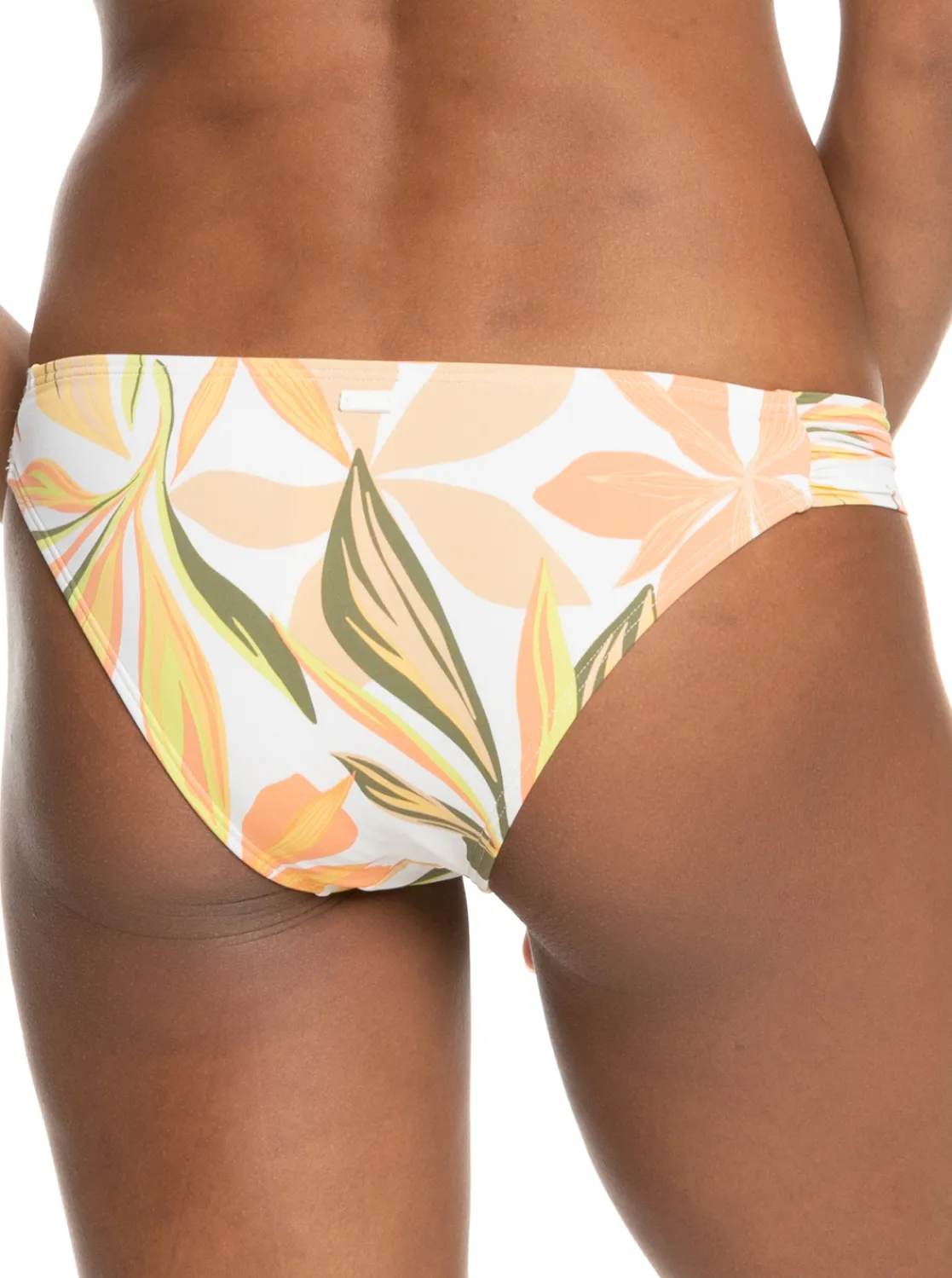 Roxy Bikini Bottoms*Printed Beach Classics - Medium Bikinibroekje Voor Dames Bright White Subtly Salty Flat