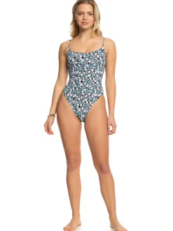 Roxy Monokini'S*Printed Beach Classics - One-Piece Swimsuit For Women Anthracite Cute Daisies