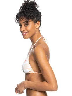 Roxy Bikini Tops*Printed Beach Classics - Tiki Tri Bikinitop Voor Dames Bright White Subtly Salty Flat