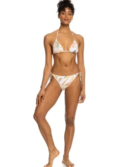 Roxy Bikini Bottoms*Printed Beach Classics - Tie Side Bikinibroekje Voor Dames Bright White Subtly Salty Flat