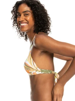 Roxy Bikini Tops*Printed Beach Classics - Triangel Bikinitop Voor Dames Bright White Subtly Salty Flat