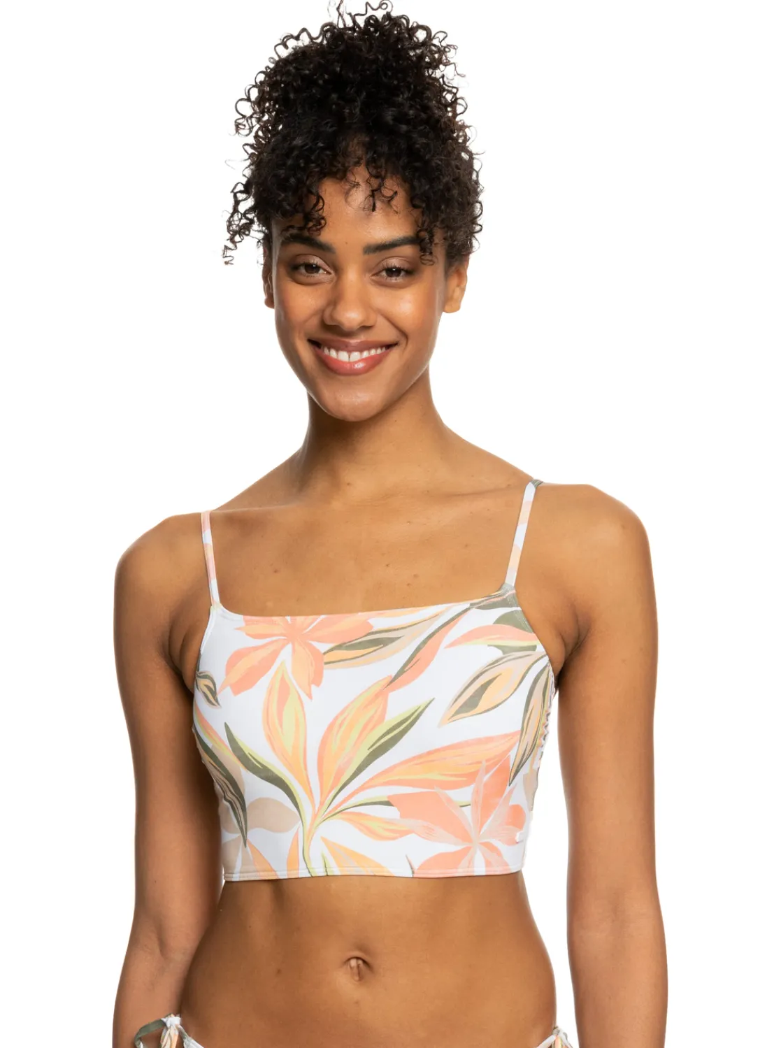 Roxy Bikini Tops*Printed Beach Classics - Tank Bikinitop Voor Dames Bright White Subtly Salty Flat