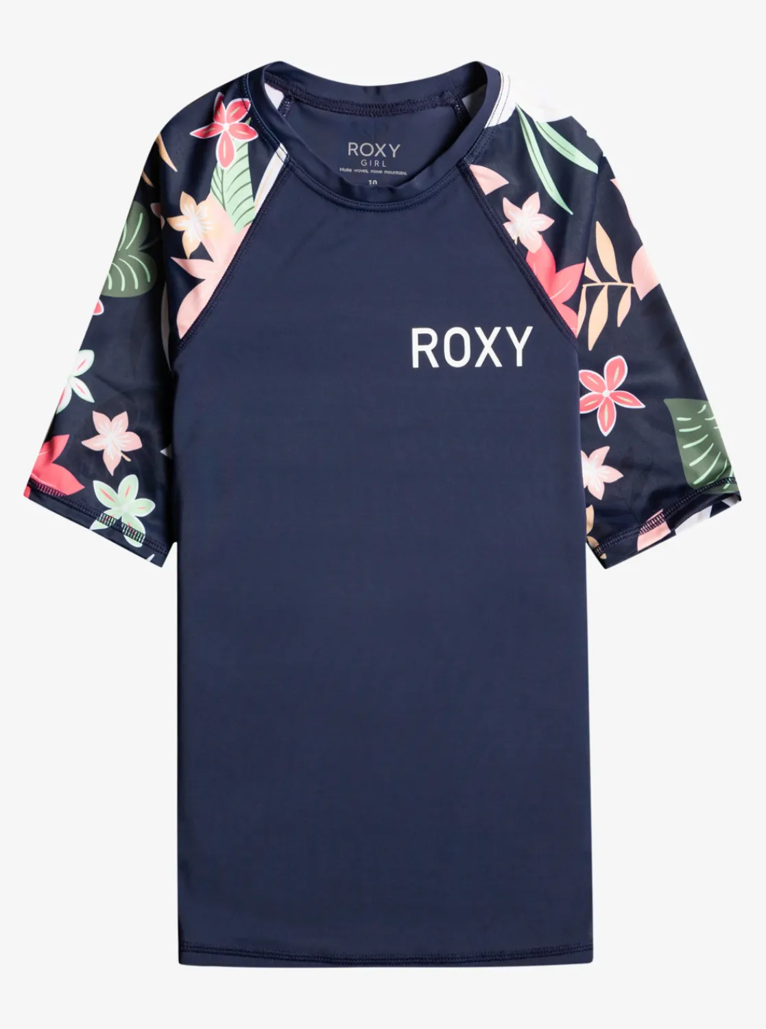 Roxy Surf*Printed Sleeves - Rash Vest Met Driekwartmouw Voor Meisjes 6-16 Mood Indigo Alma Swim