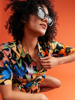 Roxy Jurken*Real Yesterday - Playsuit Voor Dames Anthracite Flower Jammin