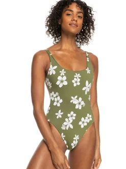 Roxy Monokini'S*Retro - Eendelig Badpak Voor Dames Loden Green Surfrider Spirit S