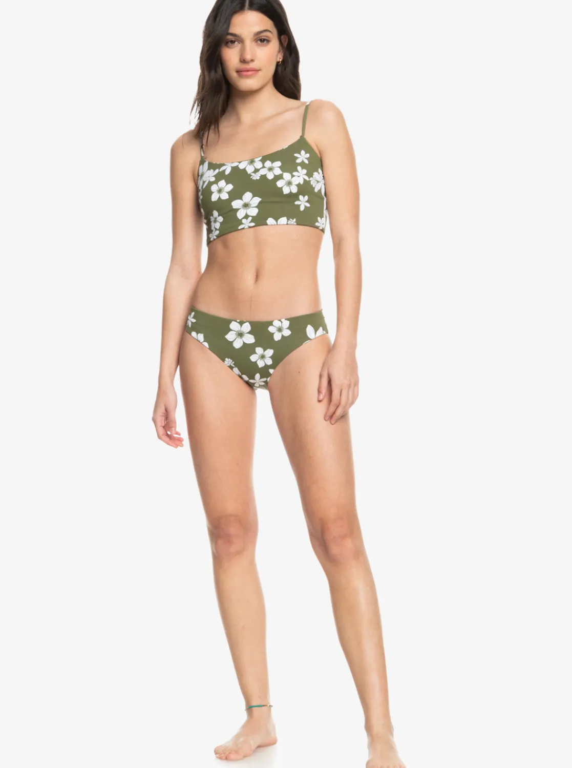 Roxy Bikini'S*Retro Revo - Bikiniset, Aan Twee Kanten Draagbaar Voor Dames Loden Green Surfrider Spirit S