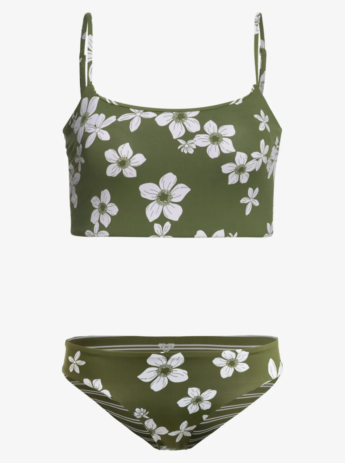 Roxy Bikini'S*Retro Revo - Bikiniset, Aan Twee Kanten Draagbaar Voor Dames Loden Green Surfrider Spirit S
