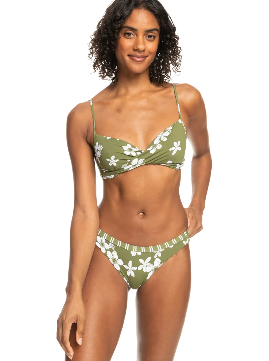 Roxy Bikini'S*Retro Revo - Bikiniset, Aan Twee Kanten Draagbaar Voor Dames Loden Green Surfrider Spirit S