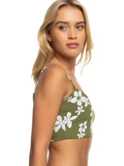 Roxy Bikini Tops*Retro Revo - Bikinitop, Aan Twee Kanten Draagbaar Voor Dames Loden Green Surfrider Spirit S