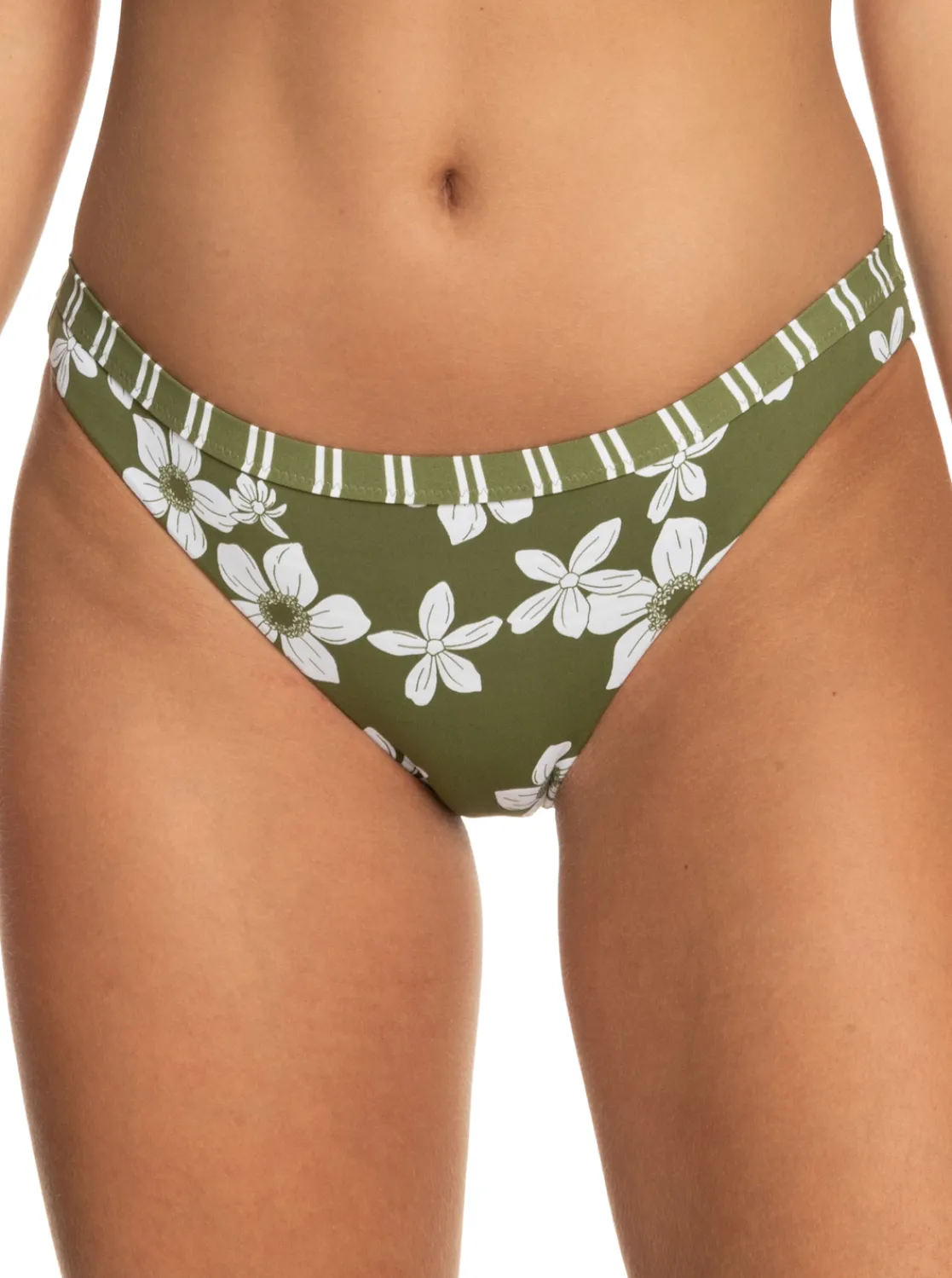 Roxy Bikini Bottoms*Retro Revo - Medium Bikinibroekje, Aan Twee Kanten Draagbaar Voor Dames Loden Green Surfrider Spirit S