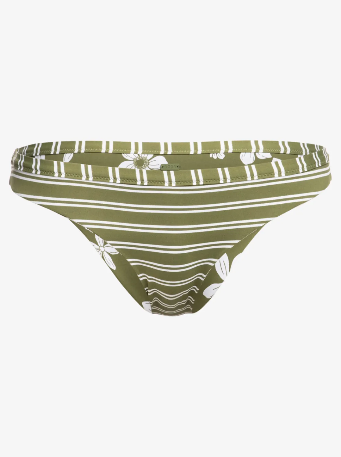 Roxy Bikini Bottoms*Retro Revo - Medium Bikinibroekje, Aan Twee Kanten Draagbaar Voor Dames Loden Green Surfrider Spirit S