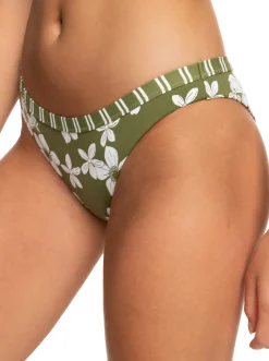 Roxy Bikini Bottoms*Retro Revo - Medium Bikinibroekje, Aan Twee Kanten Draagbaar Voor Dames Loden Green Surfrider Spirit S