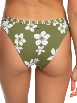 Roxy Bikini Bottoms*Retro Revo - Medium Bikinibroekje, Aan Twee Kanten Draagbaar Voor Dames Loden Green Surfrider Spirit S