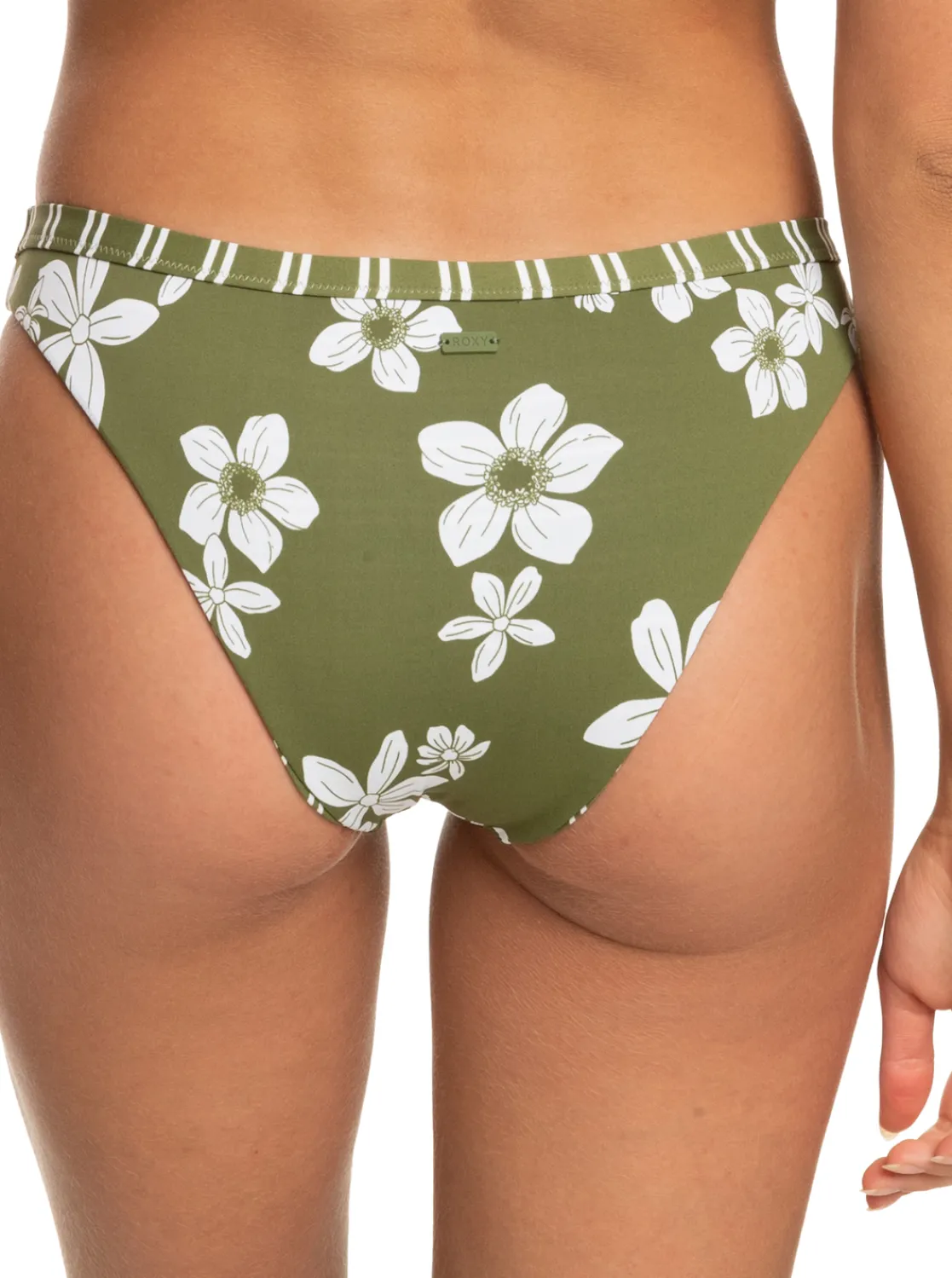 Roxy Bikini Bottoms*Retro Revo - Medium Bikinibroekje, Aan Twee Kanten Draagbaar Voor Dames Loden Green Surfrider Spirit S