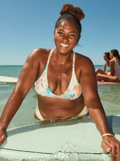 Roxy Bikini Tops*Retro Revo - Triangel Bikinitop, Aan Twee Kanten Draagbaar Voor Dames Snow White Pualani Combo