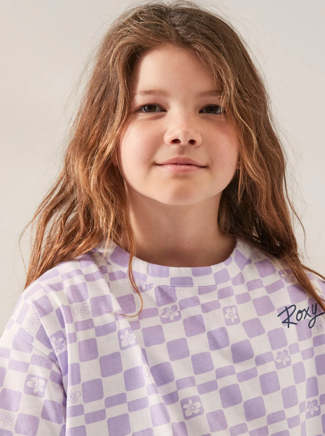 Roxy Jurken*Ride In Paradise - Jurk Met Korte Mouwen Voor Meisjes 6-16 Purple Rose Flower Box