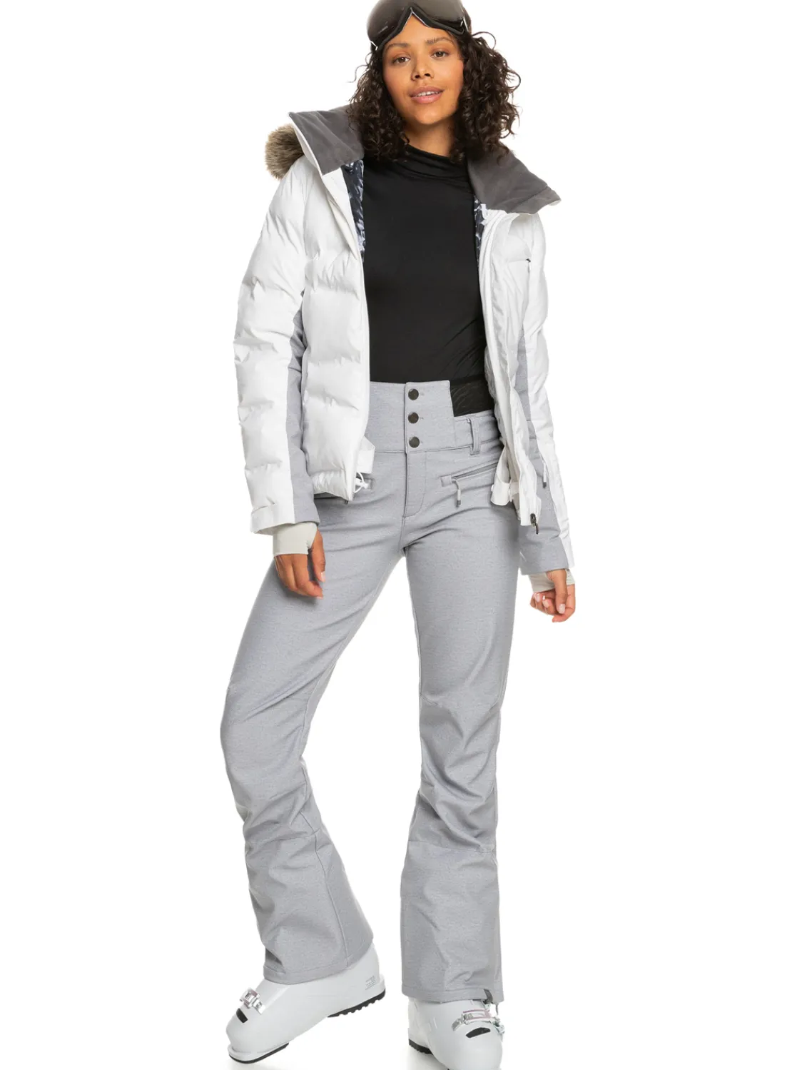 Roxy Snow-Broeken*Rising High 2022 - Geisoleerde Snowbroek Voor Dames Heather Grey