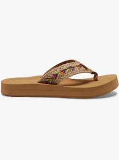 Roxy Slippers*Rosarito - Sandalen Voor Dames Tan