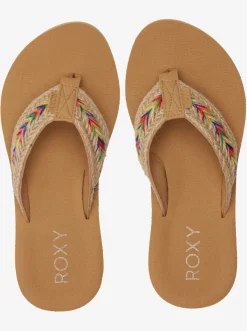Roxy Slippers*Rosarito - Sandalen Voor Dames Tan