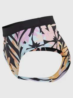 Roxy Bikini Bottoms* Active - Bikinibroekje Met Medium Taille Voor Dames Anthracite Zebra Jungle