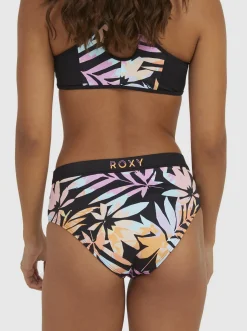 Roxy Bikini Bottoms* Active - Bikinibroekje Met Medium Taille Voor Dames Anthracite Zebra Jungle