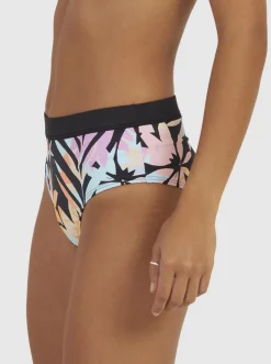 Roxy Bikini Bottoms* Active - Bikinibroekje Met Medium Taille Voor Dames Anthracite Zebra Jungle