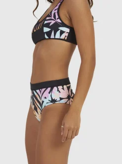 Roxy Bikini Bottoms* Active - Bikinibroekje Met Medium Taille Voor Dames Anthracite Zebra Jungle