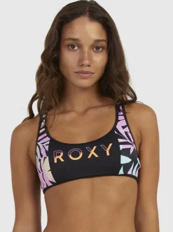 Roxy Bikini Tops* Active - Bikinitop Voor Dames Anthracite Zebra Jungle