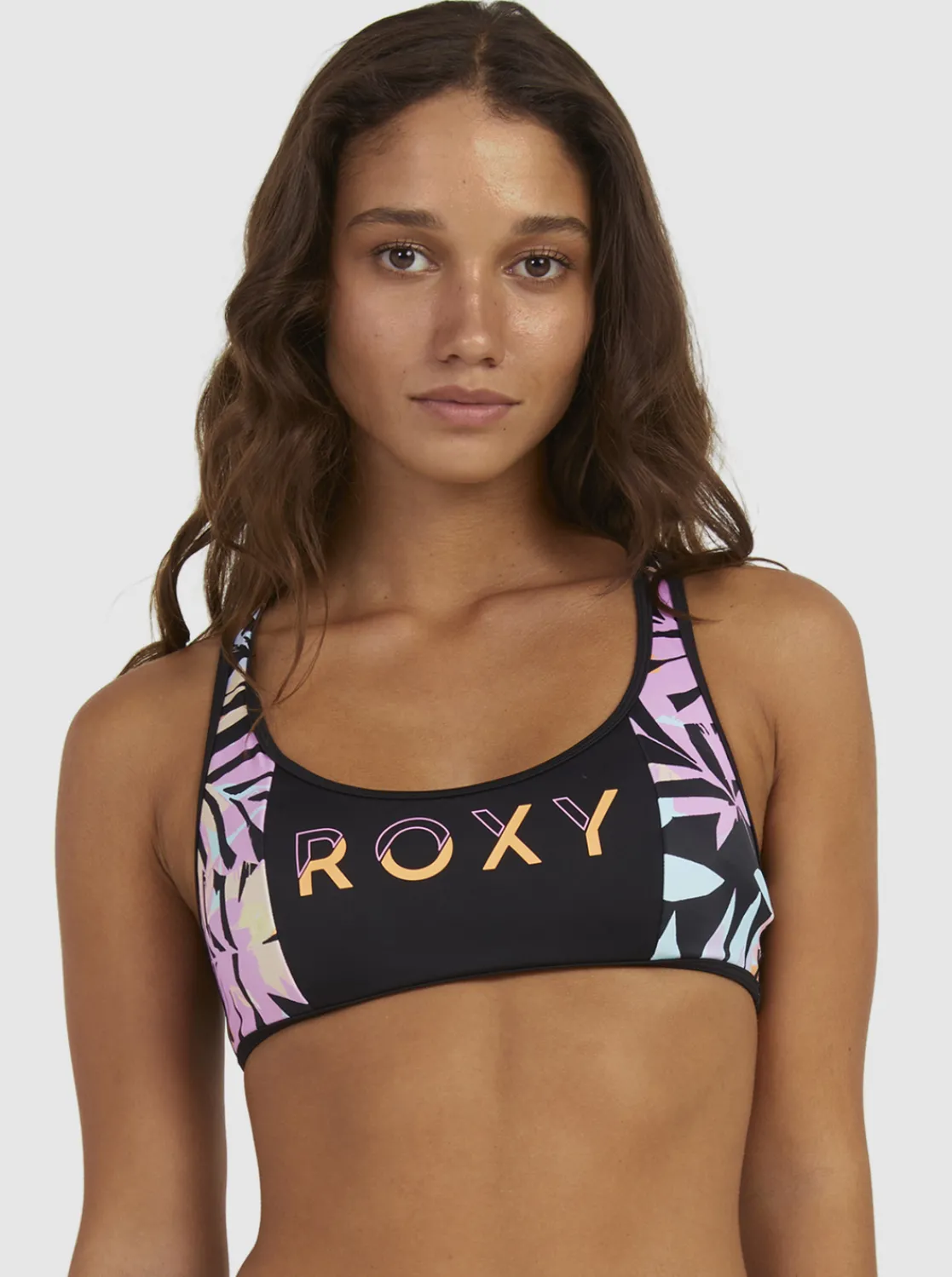 Roxy Bikini Tops* Active - Bikinitop Voor Dames Anthracite Zebra Jungle