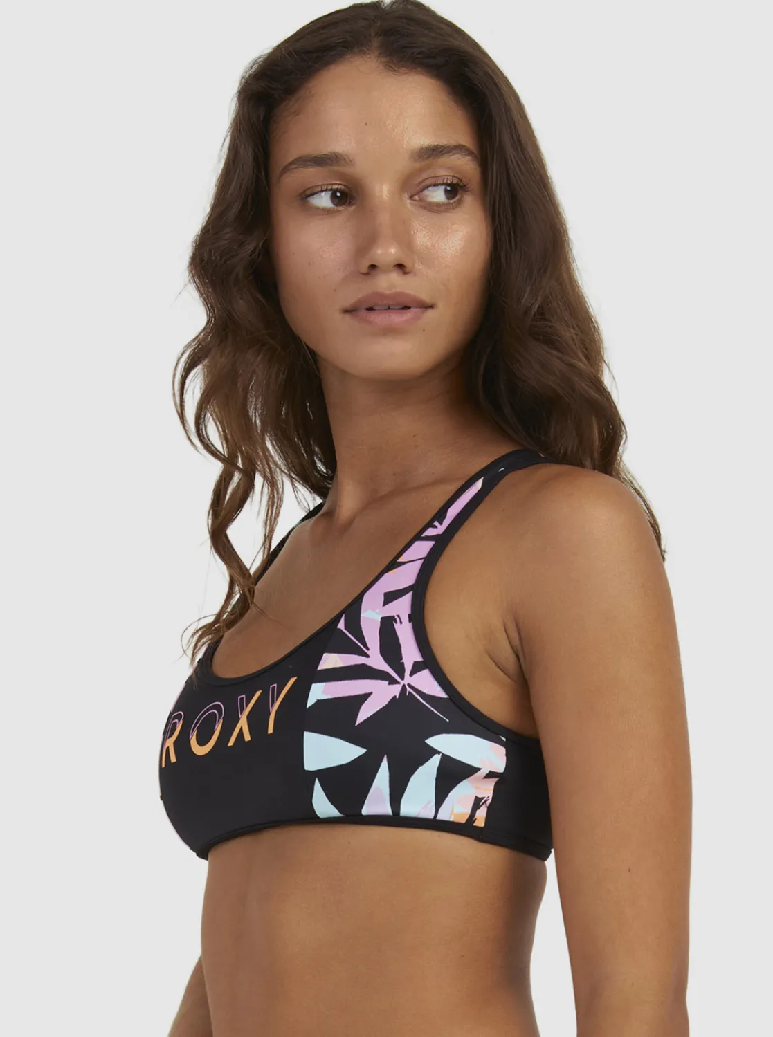 Roxy Bikini Tops* Active - Bikinitop Voor Dames Anthracite Zebra Jungle