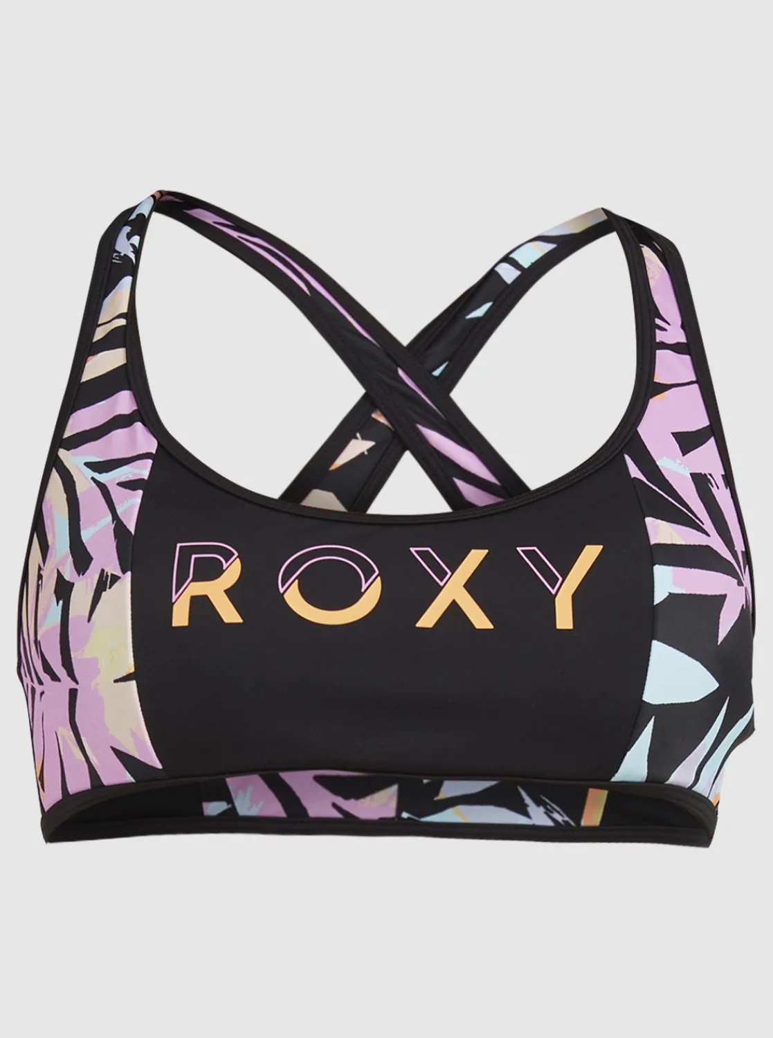 Roxy Bikini Tops* Active - Bikinitop Voor Dames Anthracite Zebra Jungle