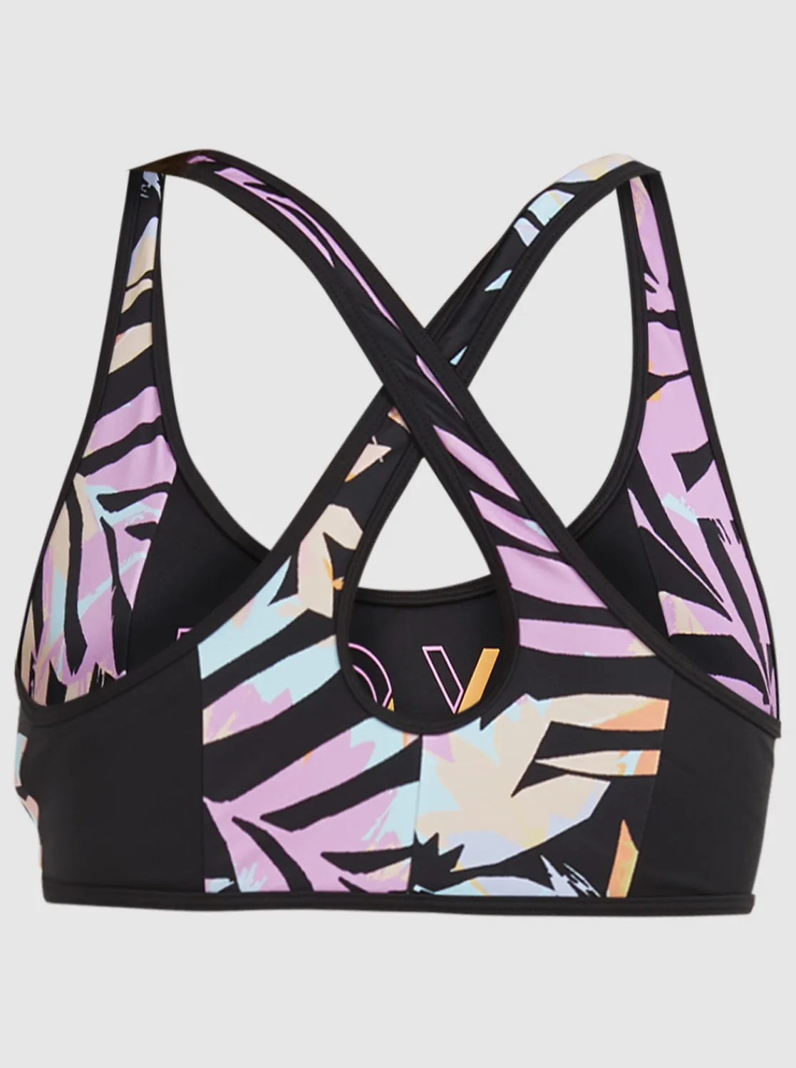Roxy Bikini Tops* Active - Bikinitop Voor Dames Anthracite Zebra Jungle