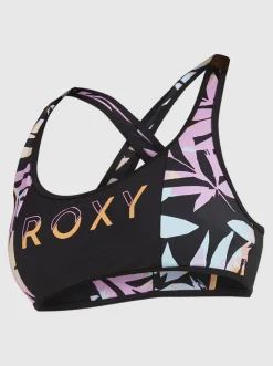 Roxy Bikini Tops* Active - Bikinitop Voor Dames Anthracite Zebra Jungle
